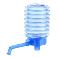 Помпа для воды, механическая, прозрачная, под бутыль от 11 до 19 л, голубая