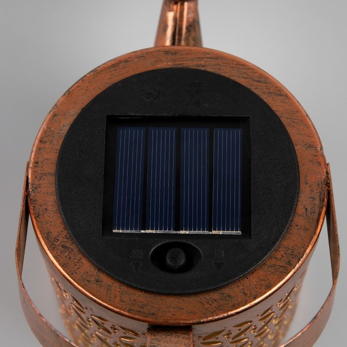 Садовый светильник на солнечной батарее &laquo;Лейка&raquo;, 21.5 &times; 16 &times; 10.5 см, 37 LED, свечение тёплое белое