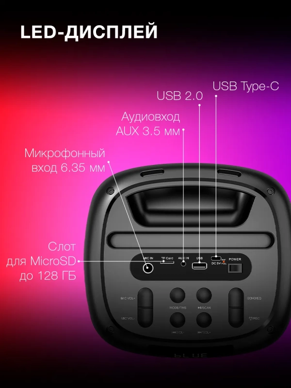 Минисистема H-MC1231 черный 40Вт FM