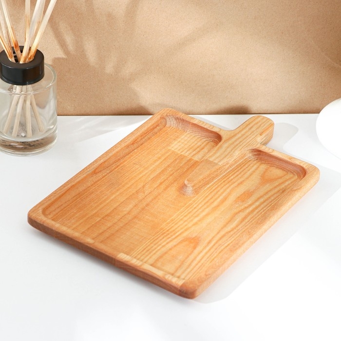 Доска - блюдо для подачи сервировочная Adelica &laquo;Лопата&raquo;, 25&times;16,7&times;1,8 см, пропитано минеральным маслом, берёза