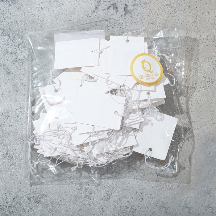 Ценник набор 100 шт., 3&times;4, цвет белый