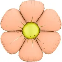 Воздушный шар фольгированный 25" &laquo;Ромашка&raquo;, персиковый сатин