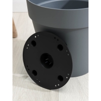 Кашпо для цветов со вставкой Tarragon, 10 л, d=28 см, h=26,2 см, цвет серый