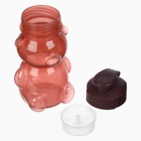 Поильник-непроливайка, 350 мл. "Мишка", цвет бежевый/коричневый