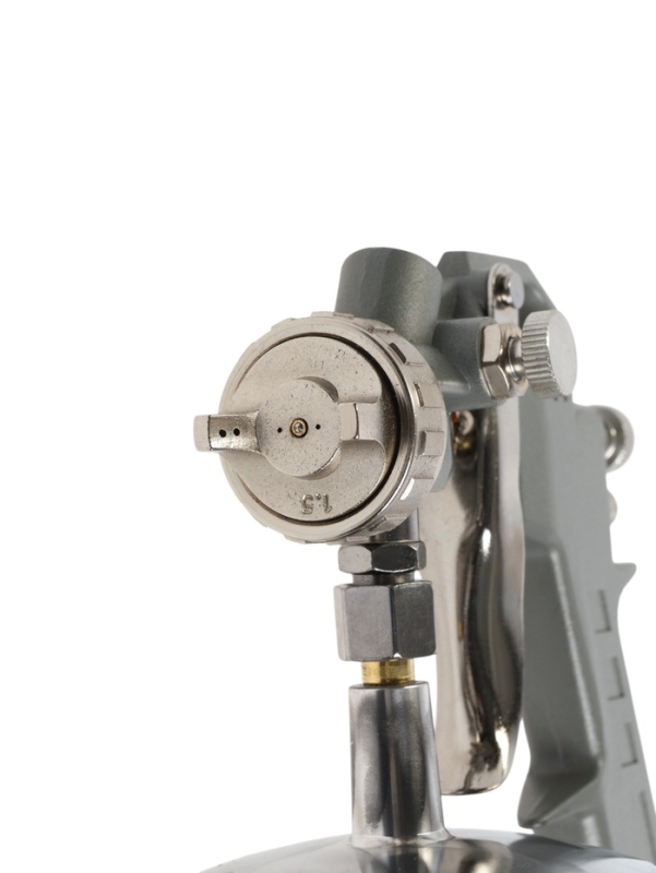 Краскораспылитель пневматический ТУНДРА, до 4 бар, сопло 1.5 мм, нижний бачок 0.75 л