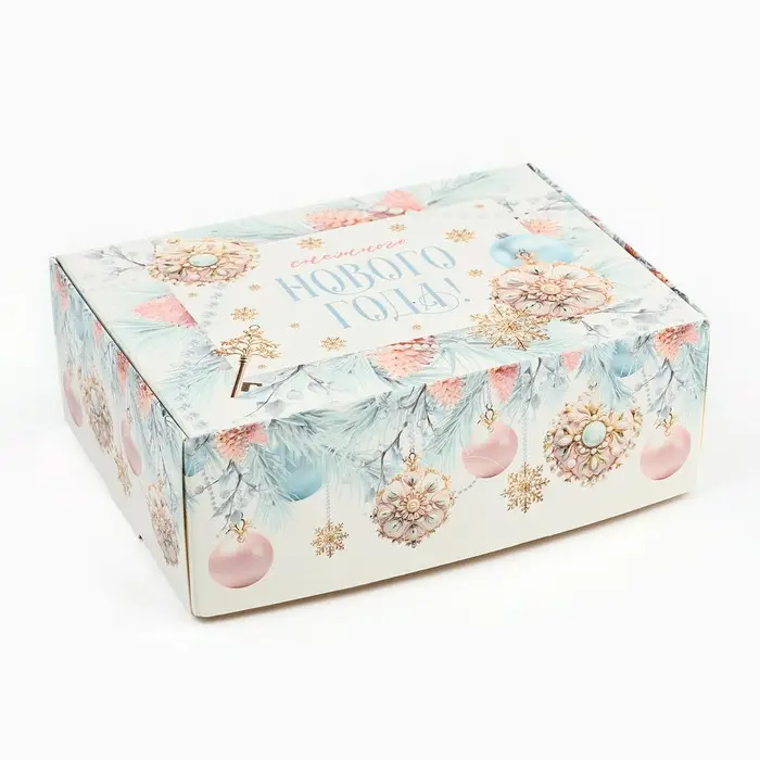 Коробка подарочная новогодняя складная &laquo;Снежного Нового года&raquo;, 14 х 10 х 5 см