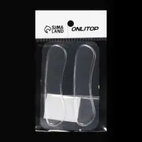 Пяткоудерживатели для обуви, на клеевой основе, силиконовые, 9.8&times;2.5 см, пара, прозрачные