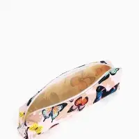 Косметичка-пенал на молнии, с рисунком, розовая