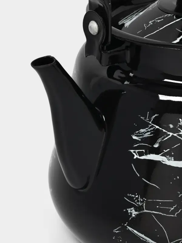 Чайник кон. с мет.р. 3,5л (черная)Черный мрамор