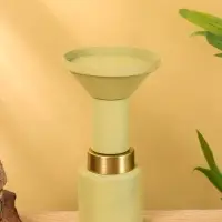 Подсвечник на 1 свечу текстурный &laquo;Оливковый&raquo;, 10.5&times;10.5&times;19.5 см