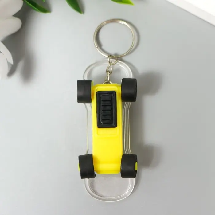 Фонарик свет на кольце "Скейтборд" МИКС 6,2х2,2х1,7 см