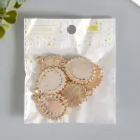 Декор для творчества пластик "Капля в ажуре" золото со стразами 3,2х2,4х0,6 см