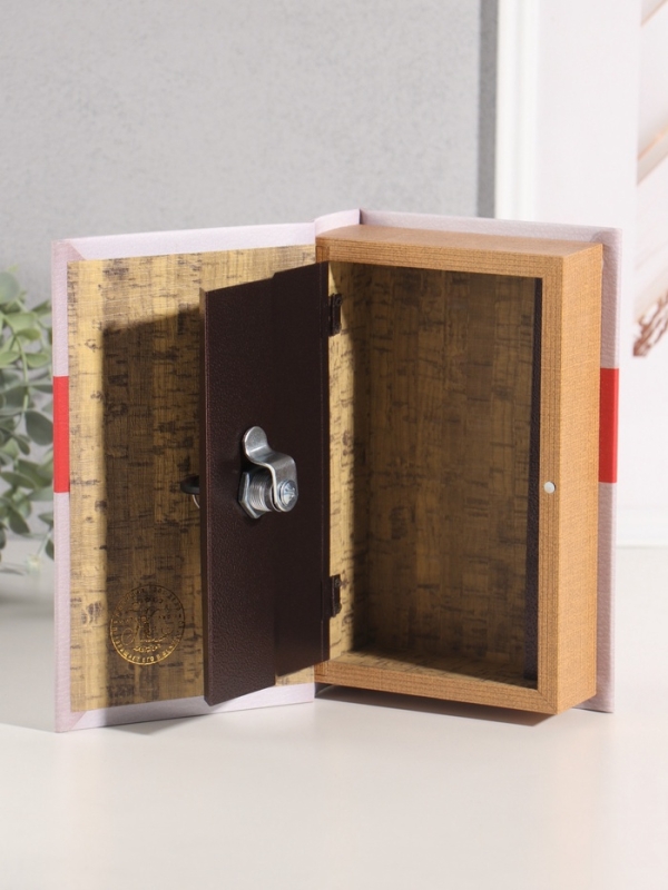 Сейф-книга дерево кожзам "Принципы богатства" тиснение 21х13х5 см