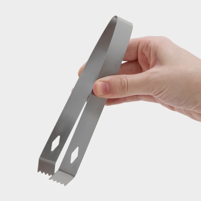 Щипцы для льда Доляна, 16&times;1,8 см, цвет серебристый