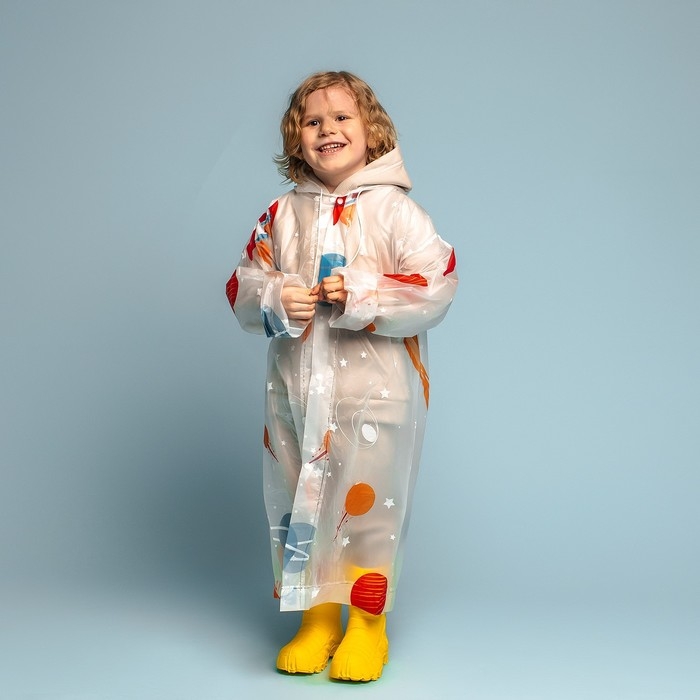 Дождевик детский &laquo;Космос&raquo;&lrm; (125-155 см)