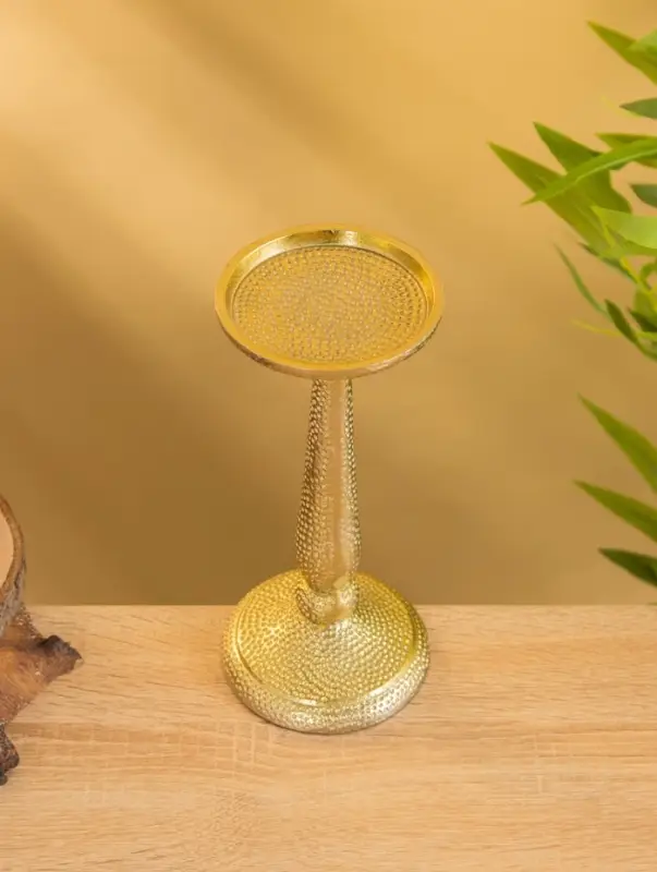 Подсвечник &laquo;Нью-Дели&raquo;, 22 см, алюминий, золото