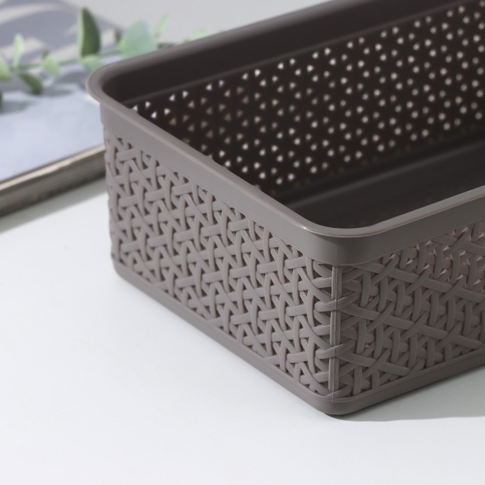 Корзинка универсальная Wenge, 2,25 л, 25,7&times;15,8&times;8 см, серая