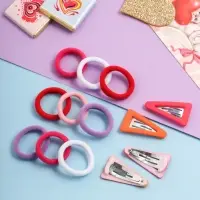 Набор для волос &laquo;Аделия&raquo;: 10 резинок 3 см, 4 невидимки 3.5 см, колор, МИКС