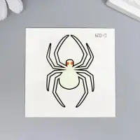 Переводная тату на тело светящаяся &laquo;Пауки&raquo;, 6&times;6 см, МИКС