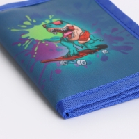 Кошелёк детский на липучке &laquo;Выбражулька&raquo;, цвет синий