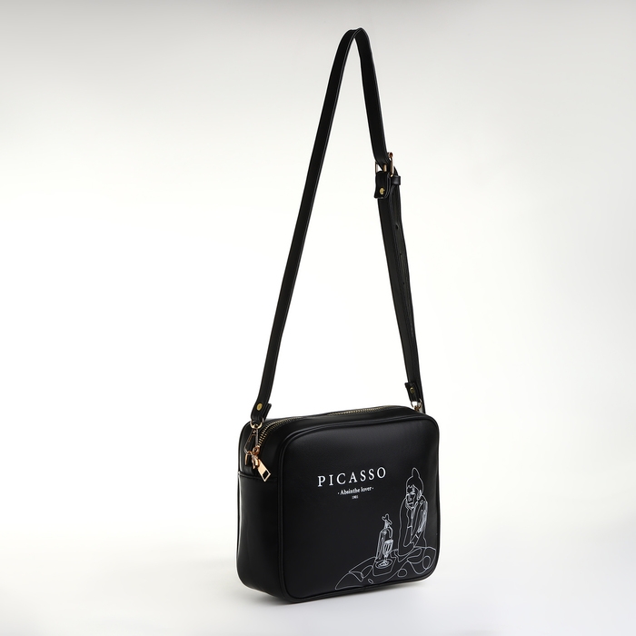 Сумка женская через плечо TEXTURA, маленького размера, цвет чёрный