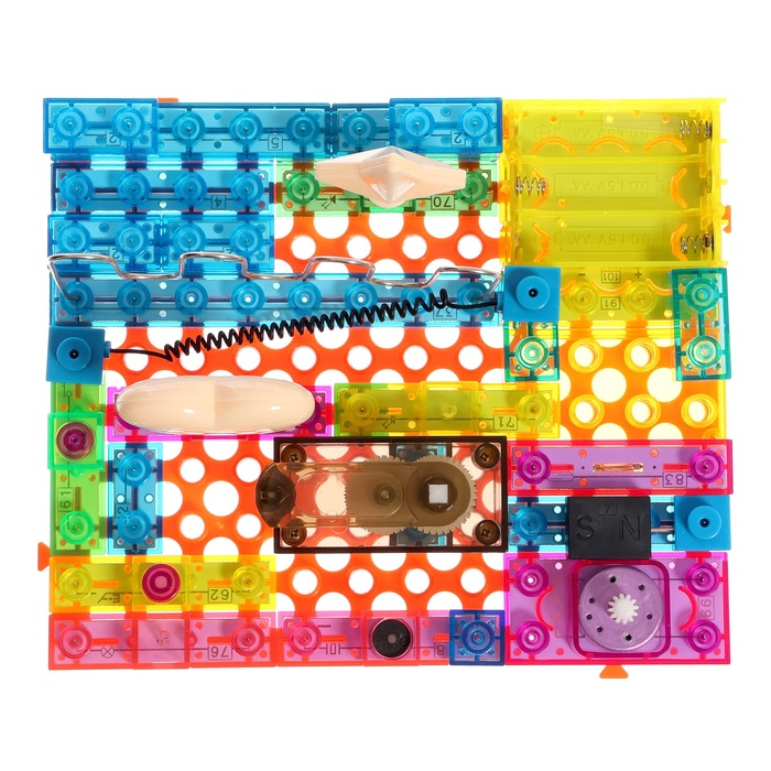 Конструктор блочный-электронный &laquo;Электронный лабиринт&raquo;, 72 схемы, 34 детали