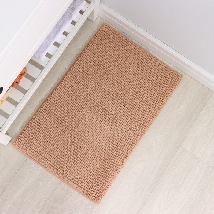 Коврик для дома Доляна &laquo;Букли&raquo;, 50&times;80 см, цвет бежевый