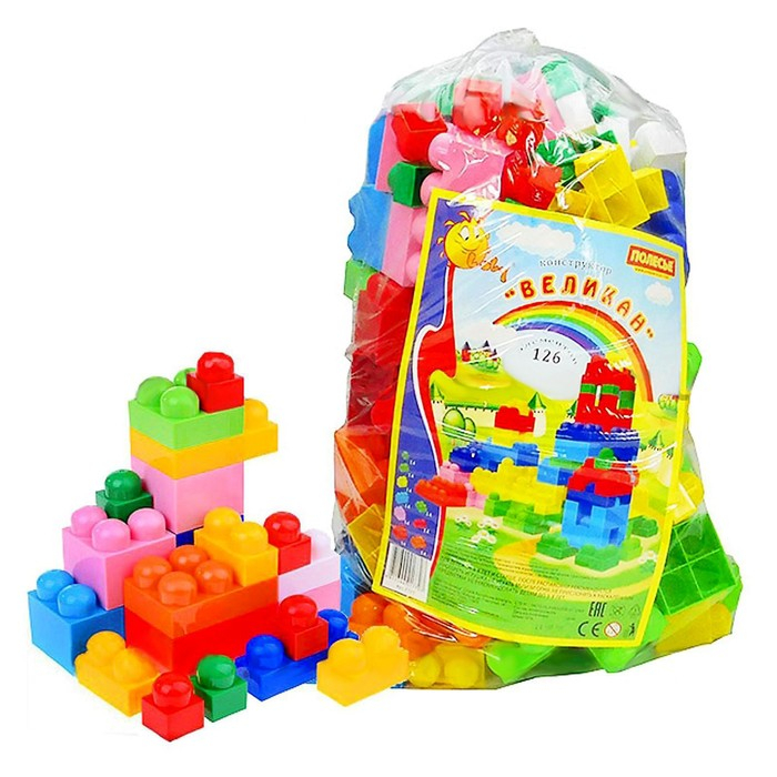Конструктор &laquo;Великан&raquo;, 126 деталей
