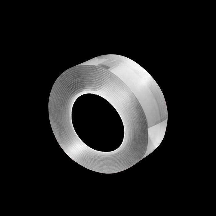 Клейкая нано лента TORSO, прозрачная, двусторонняя, акриловая 18 мм х 3 м