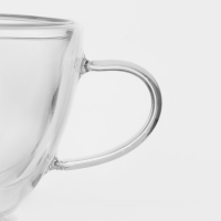 Кружка стеклянная с двойными стенками Magistro &laquo;Дуо&raquo;, 190 мл