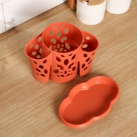 Подставка для столовых приборов &laquo;Камелия&raquo;, 3 отделения, цвет МИКС