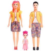 Набор кукол &laquo;Дружная семья&raquo;, 3 шт, МИКС