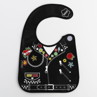 Нагрудник для кормления &laquo;Rock star&raquo; непромокаемый на липучке, с карманом