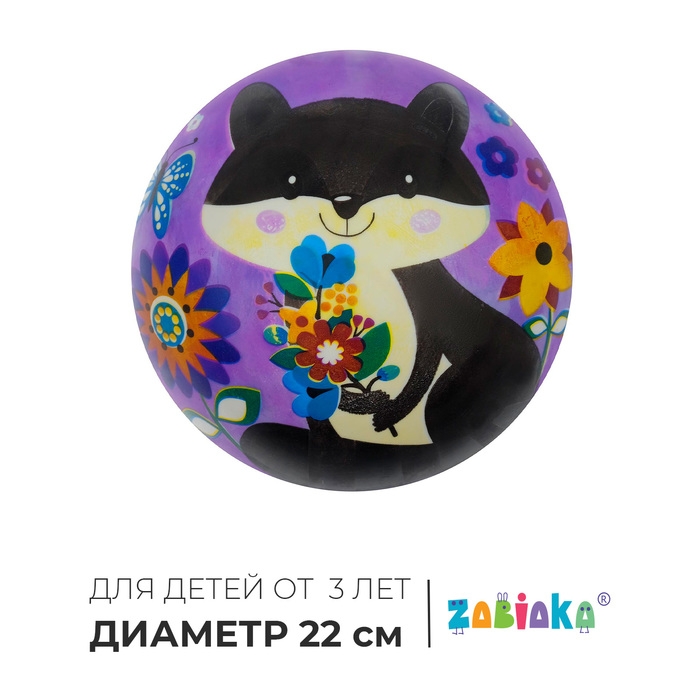 Мяч детский ZABIAKA &laquo;Енотик&raquo;, d=22 см