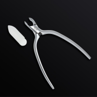 Кусачки маникюрные для кутикулы &laquo;Premium satin&raquo;, скрытая пружина, матовые, 10,3 см, длина лезвия - 4 мм, цвет серебристый