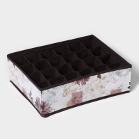 Органайзер для хранения белья Доляна &laquo;Астра&raquo;, 16 ячеек, 36&times;28&times;12 см, цвет МИКС