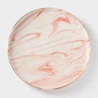 Тарелка керамическая обеденная &laquo;Мрамор&raquo;, d=25 см, цвет розовый