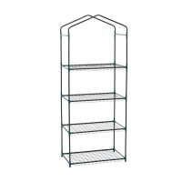 Стеллаж для рассады, 4 полки, 160 &times; 40 &times; 65 см, металлический каркас d = 12 мм, без чехла, Greengo