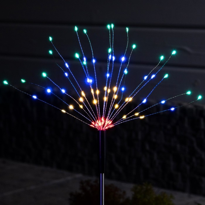 Садовый светильник на солнечной батарее &laquo;Одуванчики&raquo; 2 шт., 78 см, 160 LED, свечение мульти