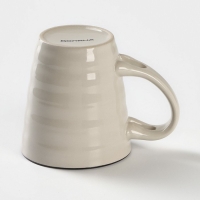 Кружка керамическая с ложкой Доляна &laquo;Ноель&raquo;, 280 мл, цвет бежевый