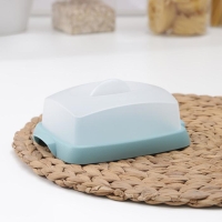 Маслёнка &laquo;Таира&raquo;, пластиковая, 16,5&times;12 см, цвет бирюзовый