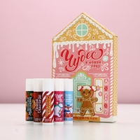 Подарочный набор косметики &laquo;Чудес в Новом Году!&raquo;, бальзам для губ, 5 х 10 г, ЧИСТОЕ СЧАСТЬЕ