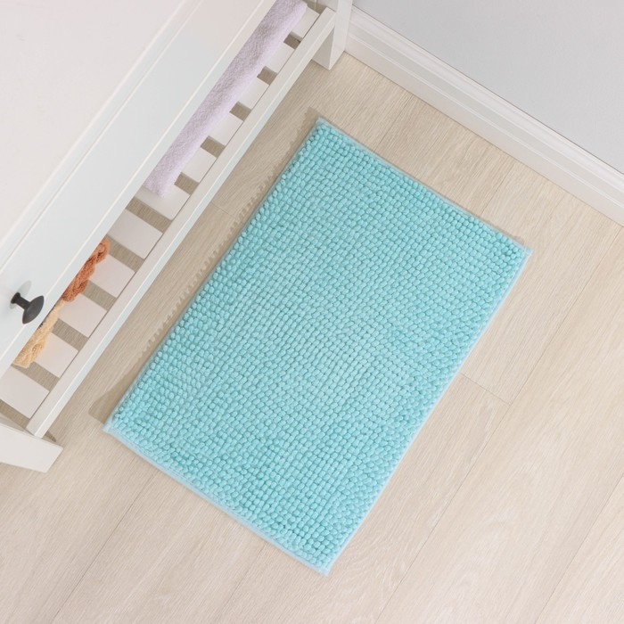 Коврик для дома Доляна &laquo;Букли&raquo;, 40&times;60 см, цвет голубой