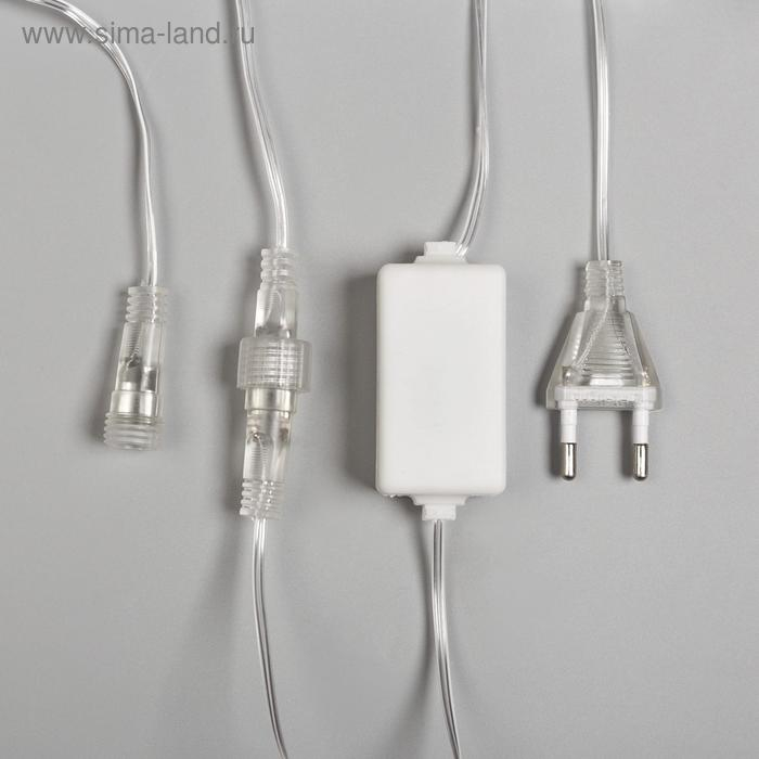 Гирлянда &laquo;Сосульки&raquo; 2.4 &times; 0.5 м, IP44, прозрачная нить, 96 LED, свечение мульти с эффектом стекания, 12 В