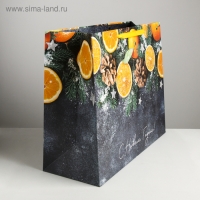 Пакет подарочный новогодний ламинированный &laquo;Мандарины&raquo;, XL 49 х 40 х 19 см, Новый год