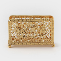 Салфетница &laquo;Сердца&raquo;, декоративная, 14&times;9,5&times;4 см, цвет золотой