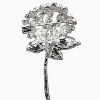 Брошь "Цветок Гортензии", цветная  в серебре