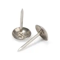 Гвозди ТУНДРА, декоративные, обивочные, 8&times;15 мм, хром, фасовка 50 шт.