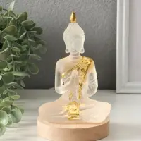 Сувенир полистоун свет "Будда Анджали Мудра - молитва" прозрачный 10х10х17,5 см