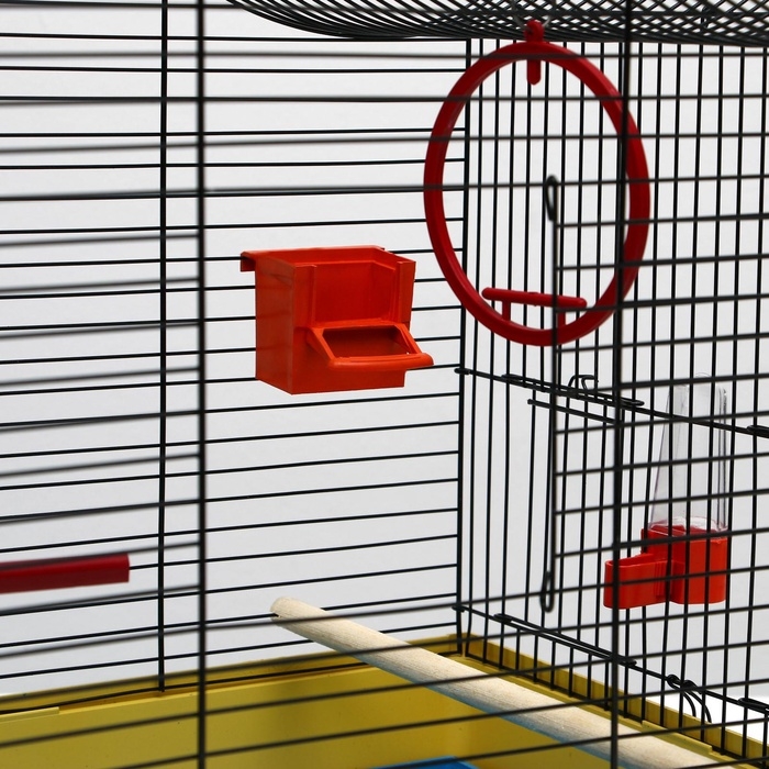 Клетка для попугая "Фиона", 3 яруса, 48 х 38 х 53 см, микс цветов